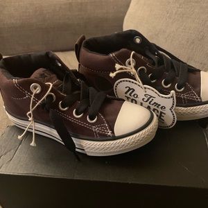 Boys High Top Brown Converse Shoes